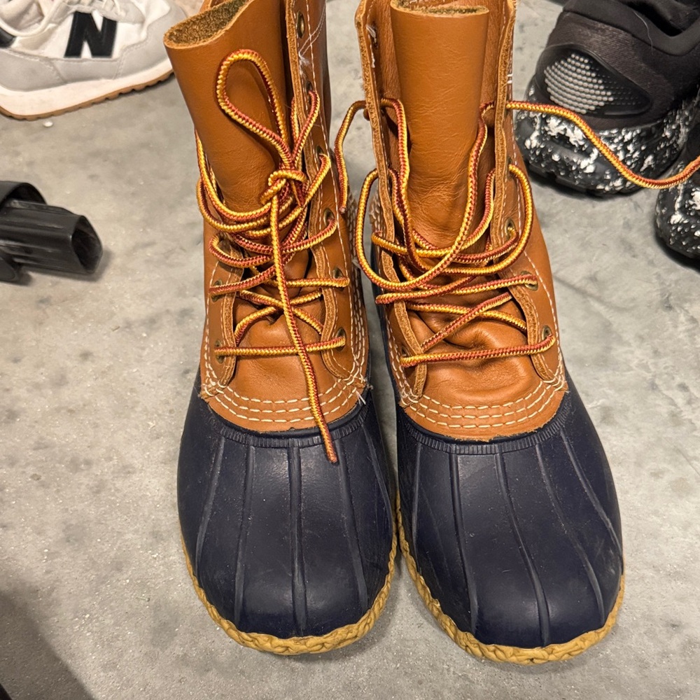 L.L. Bean Brown and Blue Winter Boots